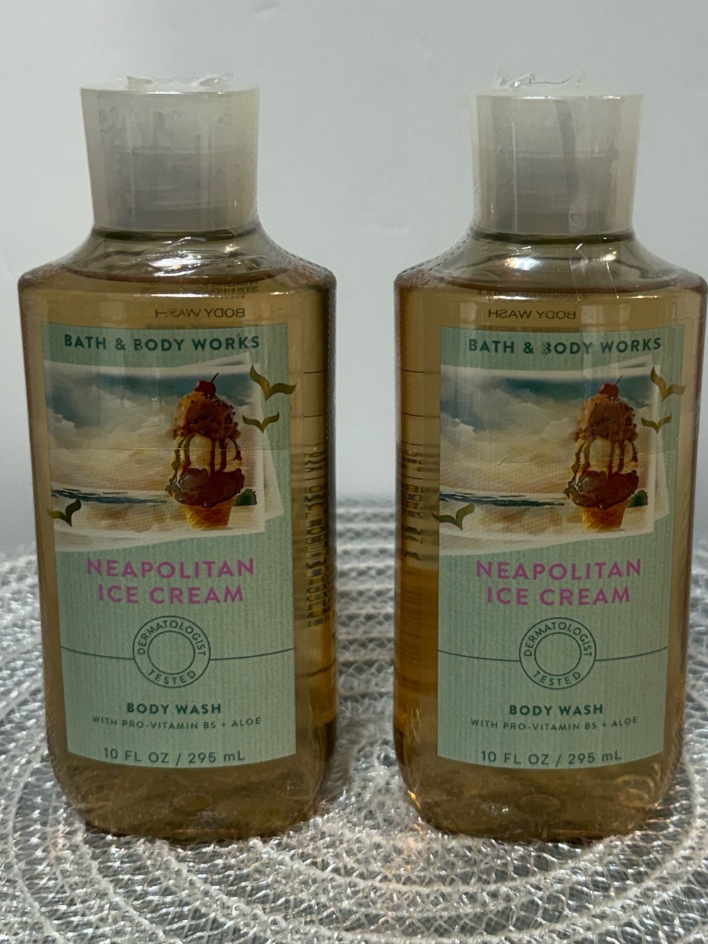 BBW Neapolitan Ice Cream Body Wash Set of 2 NWT